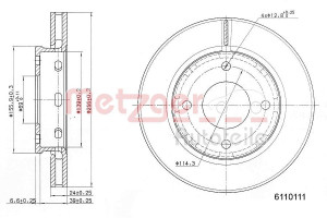 METZGER 6110111 - Bremsscheibe