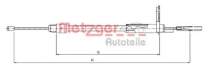 METZGER 10.9327 - Seilzug, Feststellbremse