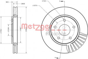 METZGER 6110090 - Bremsscheibe