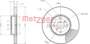 METZGER 6110496 - Bremsscheibe