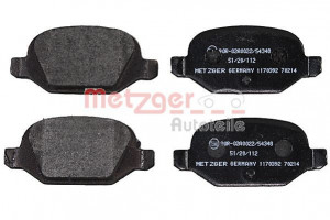 METZGER 1170392 - Bremsbelagsatz, Scheibenbremse