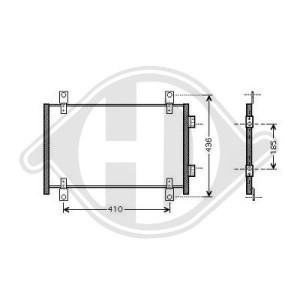 DIEDERICHS DCC1157 - Kondensator, Klimaanlage