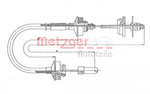 METZGER 11.3007 - Seilzug, Kupplungsbetätigung
