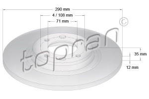 TOPRAN 723434 - Bremsscheibe