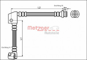 METZGER 4114738 - Bremsschlauch