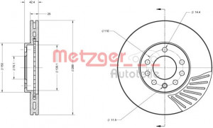 METZGER 6110164 - Bremsscheibe