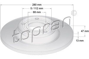 TOPRAN 104435 - Bremsscheibe