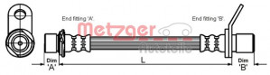 METZGER 4110012 - Bremsschlauch