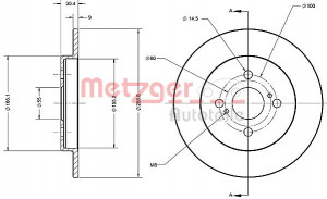 METZGER 6110495 - Bremsscheibe