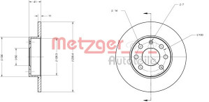 METZGER 6110450 - Bremsscheibe
