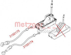 METZGER 3150174 - Seilzug, Schaltgetriebe