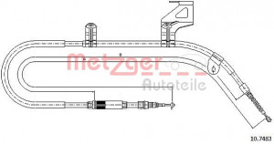 METZGER 10.7483 - Seilzug, Feststellbremse