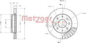 METZGER 6110546 - Bremsscheibe