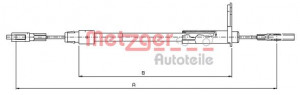 METZGER 10.9442 - Seilzug, Feststellbremse