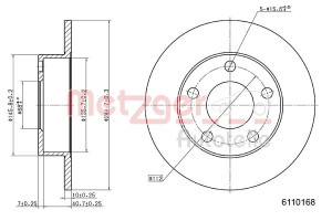 METZGER 6110168 - Bremsscheibe