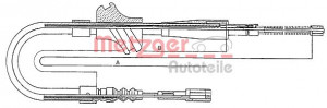METZGER 10.7501 - Seilzug, Feststellbremse