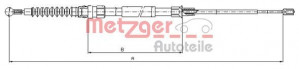 METZGER 10.7626 - Seilzug, Feststellbremse