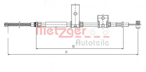METZGER 17.5013 - Seilzug, Feststellbremse