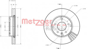 METZGER 6110256 - Bremsscheibe