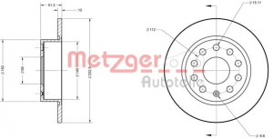 METZGER 6110036 - Bremsscheibe