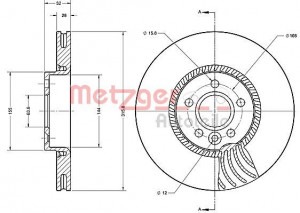 METZGER 6110504 - Bremsscheibe