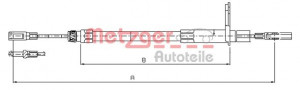 METZGER 10.9431 - Seilzug, Feststellbremse