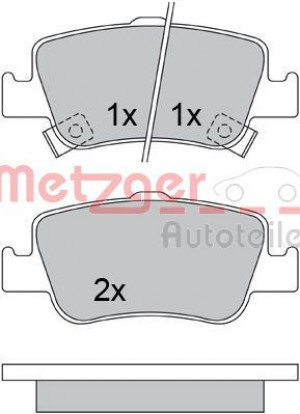 METZGER 1170334 - Bremsbelagsatz, Scheibenbremse