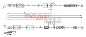 METZGER 17.1416 - Seilzug, Feststellbremse