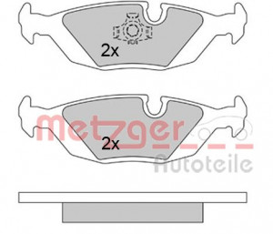 METZGER 1170284 - Bremsbelagsatz, Scheibenbremse