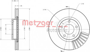 METZGER 6110229 - Bremsscheibe