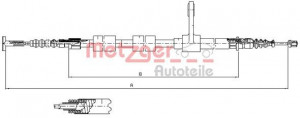 METZGER 251.33 - Seilzug, Feststellbremse