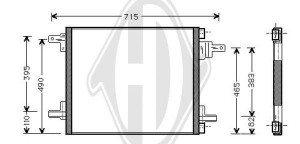 DIEDERICHS DCC1262 - Kondensator, Klimaanlage