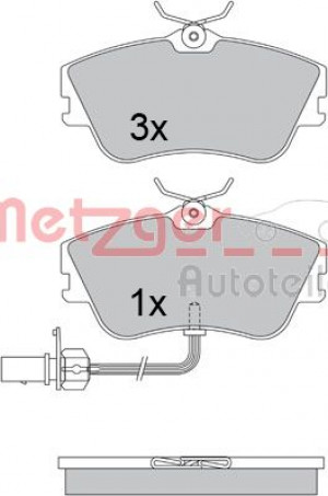 METZGER 1170376 - Bremsbelagsatz, Scheibenbremse