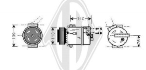 DIEDERICHS DCK1416 - Kompressor, Klimaanlage