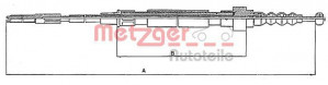 METZGER 10.7471 - Seilzug, Feststellbremse