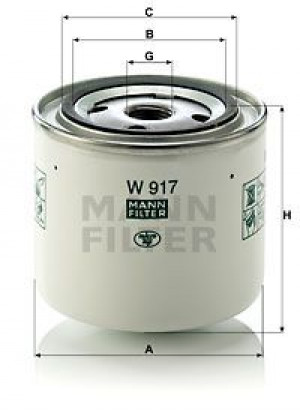 MANN-FILTER W917 - Ölfilter