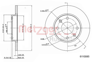 METZGER 6110085 - Bremsscheibe