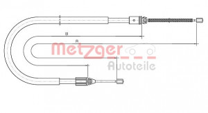 METZGER 10.6691 - Seilzug, Feststellbremse