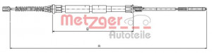 METZGER 10.7431 - Seilzug, Feststellbremse