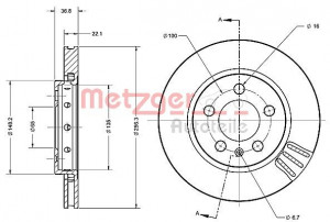 METZGER 6110190 - Bremsscheibe
