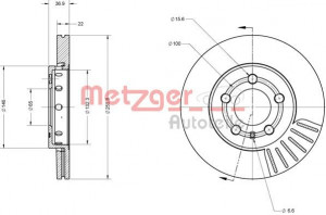 METZGER 6110627 - Bremsscheibe