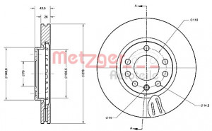 METZGER 6110678 - Bremsscheibe