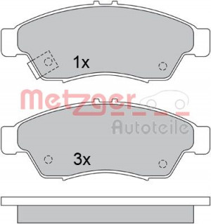 METZGER 1170584 - Bremsbelagsatz, Scheibenbremse