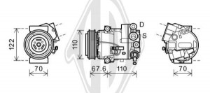 DIEDERICHS DCK1695 - Kompressor, Klimaanlage