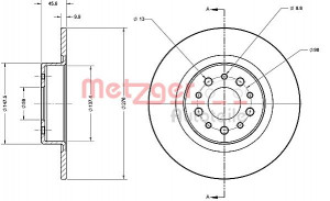 METZGER 6110320 - Bremsscheibe