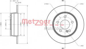METZGER 6110423 - Bremsscheibe