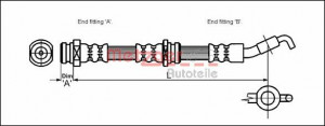 METZGER 4113326 - Bremsschlauch