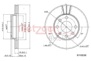 METZGER 6110038 - Bremsscheibe