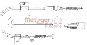METZGER 17.0333 - Seilzug, Feststellbremse