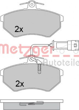 METZGER 1170412 - Bremsbelagsatz, Scheibenbremse